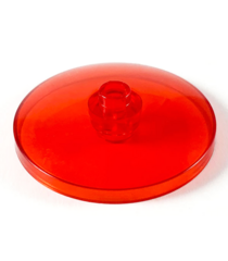 LEGO - Schotel 4 x 4 omgekeerd (radar) met open nop - Trans-Red | N - Thumbnail