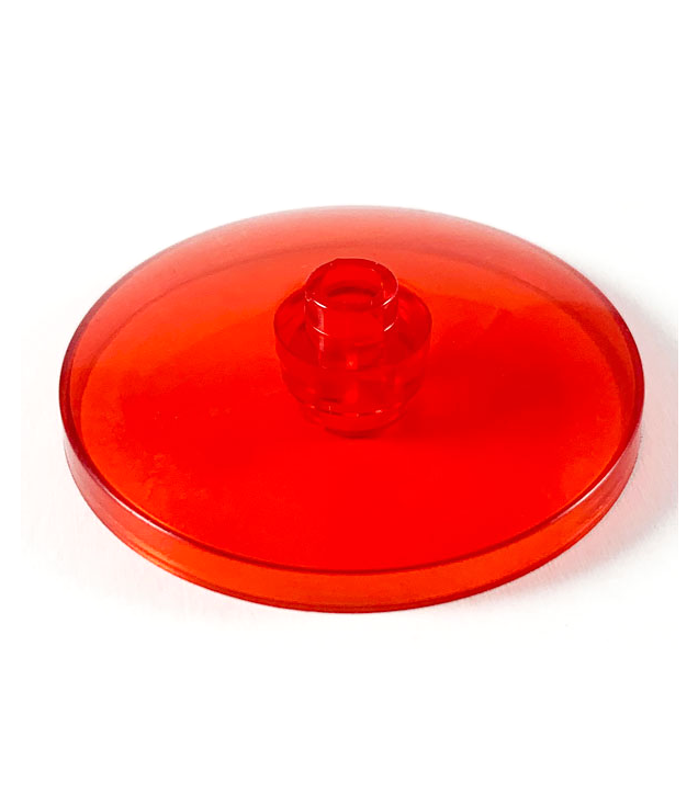 LEGO - Schotel 4 x 4 omgekeerd (radar) met open nop - Trans-Red | N