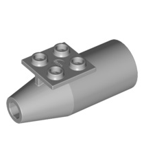 LEGO - Motor, groot glad type met dunne 2 x 2 bovenplaat - Light Bluish Gray | N - Thumbnail