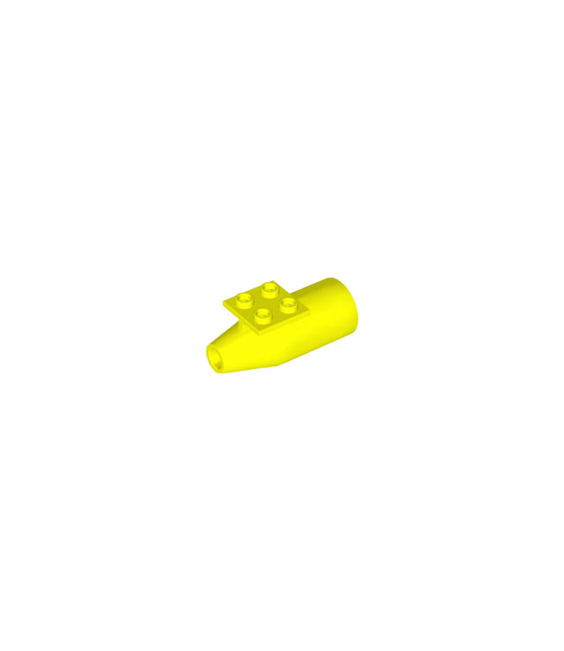 LEGO - Motor, groot glad type met dunne 2 x 2 bovenplaat - Neon Yellow | N
