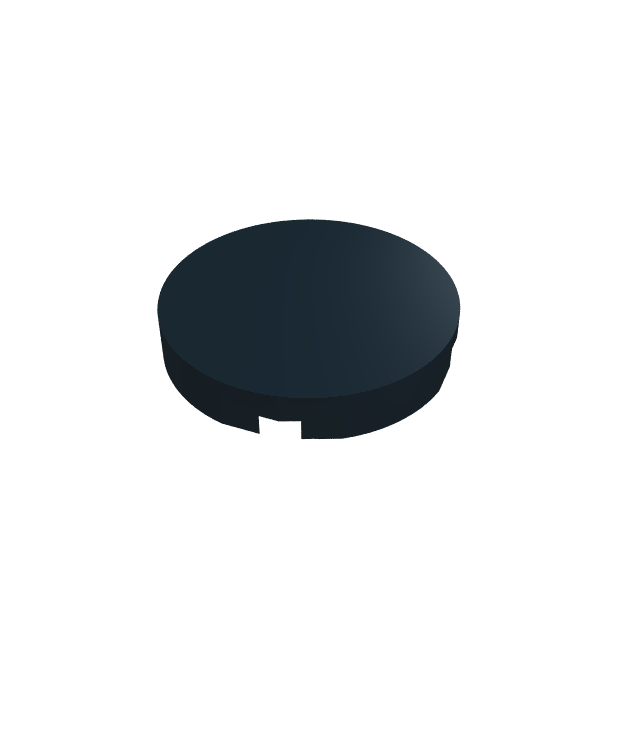 LEGO - Tegel, rond 2 x 2 met onderop een nophouder - Black | N