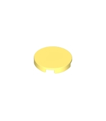 LEGO - Tegel, rond 2 x 2 met onderop een nophouder - Bright Light Yellow | N - Thumbnail