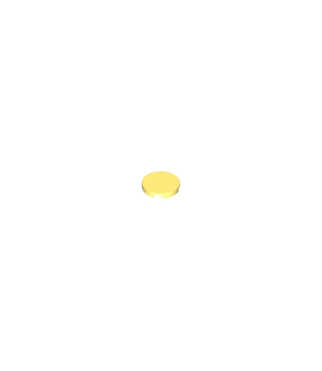 LEGO - Tegel, rond 2 x 2 met onderop een nophouder - Bright Light Yellow | N