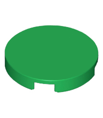 LEGO - Tegel, rond 2 x 2 met onderop een nophouder - Green | N - Thumbnail