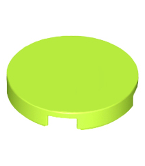 LEGO - Tegel, rond 2 x 2 met onderop een nophouder - Lime | N - Thumbnail