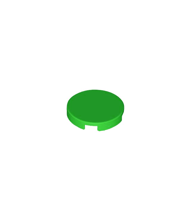 LEGO - Tegel, rond 2 x 2 met onderop een nophouder - Bright Green | N