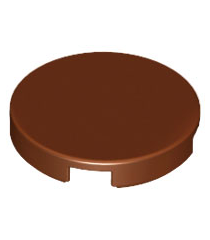LEGO - Tegel, rond 2 x 2 met onderop een nophouder - Reddish Brown | N - Thumbnail