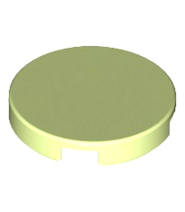 LEGO - Tegel, rond 2 x 2 met onderop een nophouder - Yellowish Green | N - Thumbnail