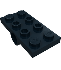 LEGO - Plaat, gemodificeerd 2 x 4 met pen-gaten - Black | N - Thumbnail
