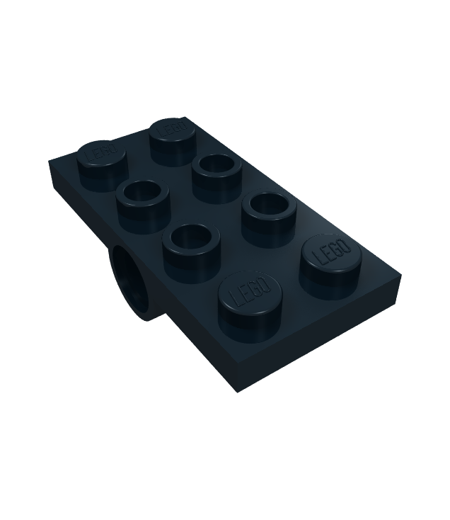 LEGO - Plaat, gemodificeerd 2 x 4 met pen-gaten - Black | N