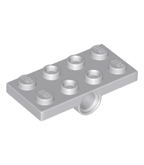 LEGO - Plaat, gemodificeerd 2 x 4 met pen-gaten - Light Bluish Gray | N - Thumbnail
