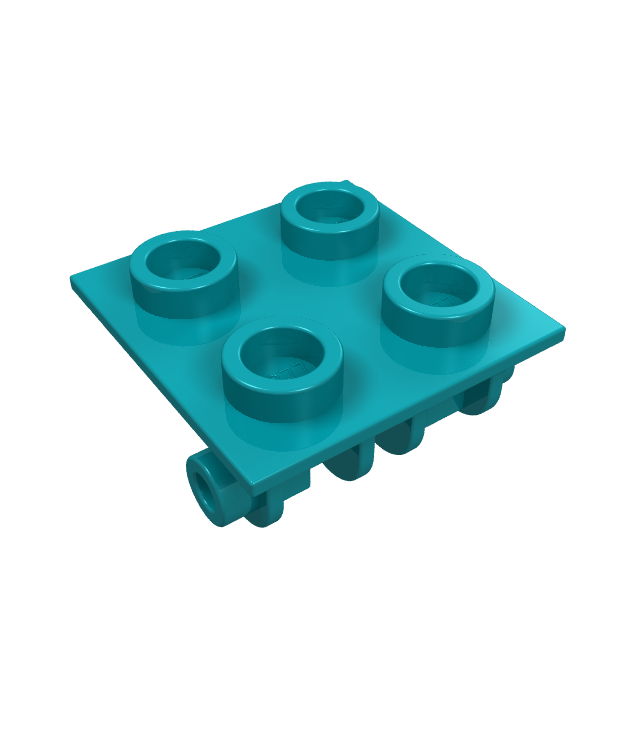 LEGO - Scharniersteen 2 x 2 bovenplaat - Dark Turquoise | N