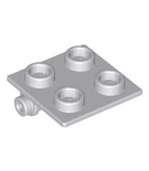 LEGO - Scharniersteen 2 x 2 bovenplaat - Light Bluish Gray | N - Thumbnail