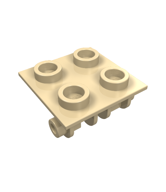 LEGO - Scharniersteen 2 x 2 bovenplaat - Tan | N