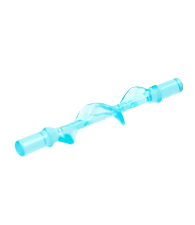 LEGO - Energie-uitbarsting, spiraalvormige bliksem met staafuiteinden - Trans-Light Blue | N