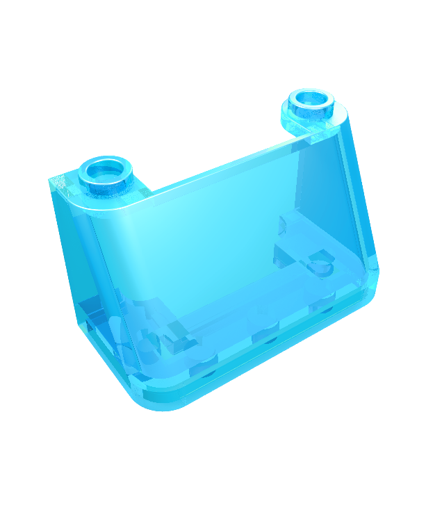 LEGO - Voorruit 2 x 4 x 2 - Trans-Light Blue | N