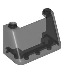 LEGO - Voorruit 2 x 4 x 2 - Trans-Black | N - Thumbnail
