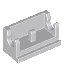 LEGO - Scharniersteen 1 x 2 basis - Light Bluish Gray | N - Thumbnail