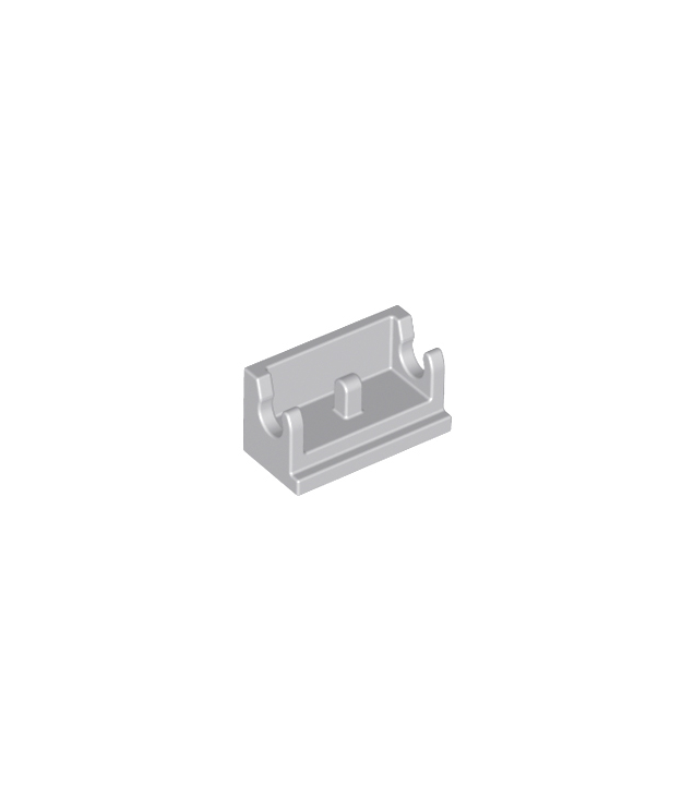 LEGO - Scharniersteen 1 x 2 basis - Light Bluish Gray | N