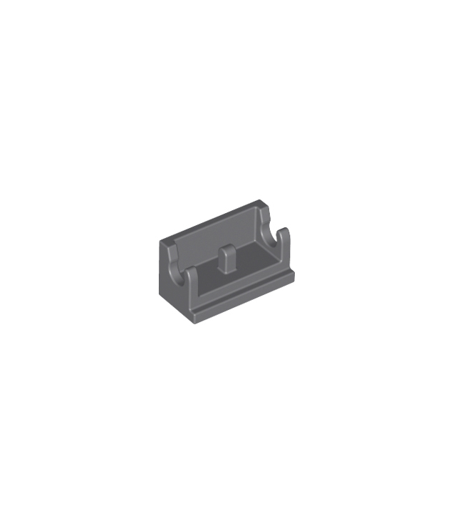 LEGO - Scharniersteen 1 x 2 basis - Dark Bluish Gray | N