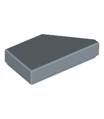 LEGO - Tegel, gemodificeerd 1 x 2 wig links - Sand Blue | N - Thumbnail