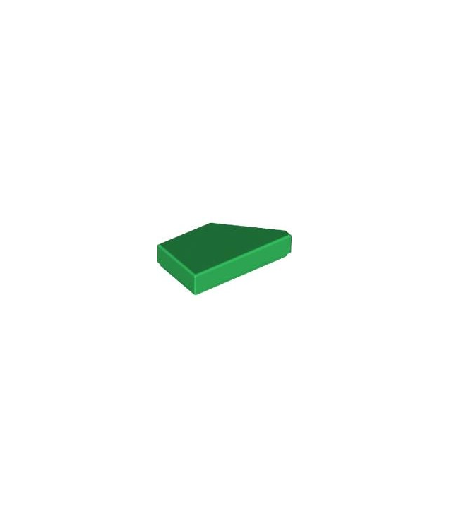 LEGO - Tegel, gemodificeerd 1 x 2 wig links - Green | N
