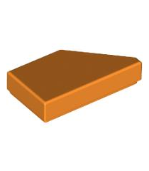 LEGO - Tegel, gemodificeerd 1 x 2 wig links - Orange | N - Thumbnail
