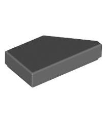 LEGO - Tegel, gemodificeerd 1 x 2 wig links - Dark Bluish Gray | N - Thumbnail
