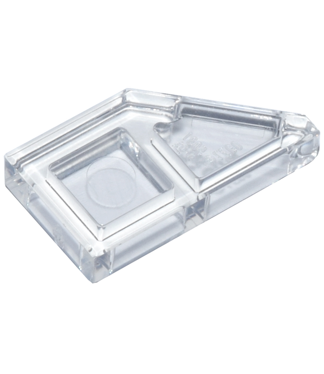LEGO - Tegel, gemodificeerd 1 x 2 wig links - Trans-Clear | N