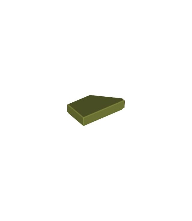 LEGO - Tegel, gemodificeerd 1 x 2 wig links - Olive Green | N