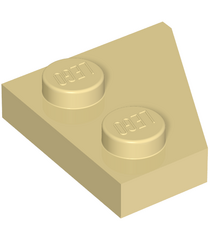 LEGO - Wig, plaat 2 x 2 links - Tan | N - Thumbnail