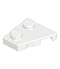 LEGO - Wig, plaat 2 x 2 links - White | N - Thumbnail
