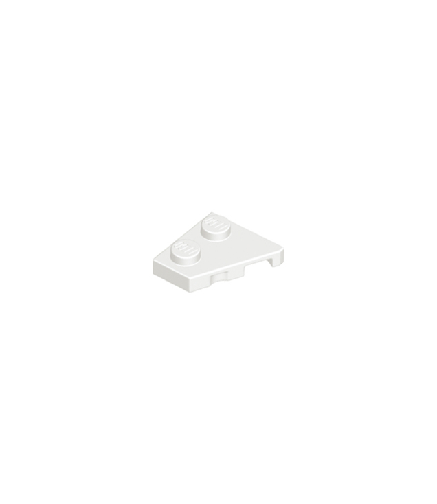 LEGO - Wig, plaat 2 x 2 links - White | N