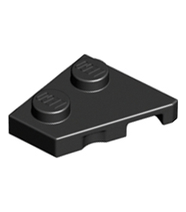 LEGO - Wig, plaat 2 x 2 links - Black | N - Thumbnail