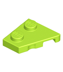 LEGO - Wig, plaat 2 x 2 links - Lime | N - Thumbnail