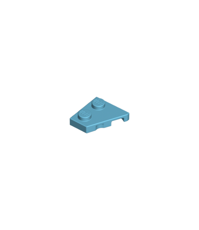 LEGO - Wig, plaat 2 x 2 links - Medium Azure | N