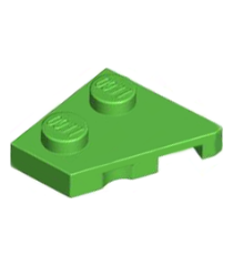 LEGO - Wig, plaat 2 x 2 links - Bright Green | N - Thumbnail