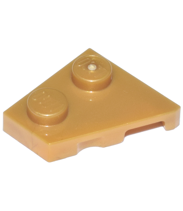LEGO - Wig, plaat 2 x 2 links - Pearl Gold | N