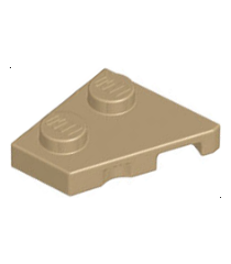 LEGO - Wig, plaat 2 x 2 links - Dark Tan | N - Thumbnail