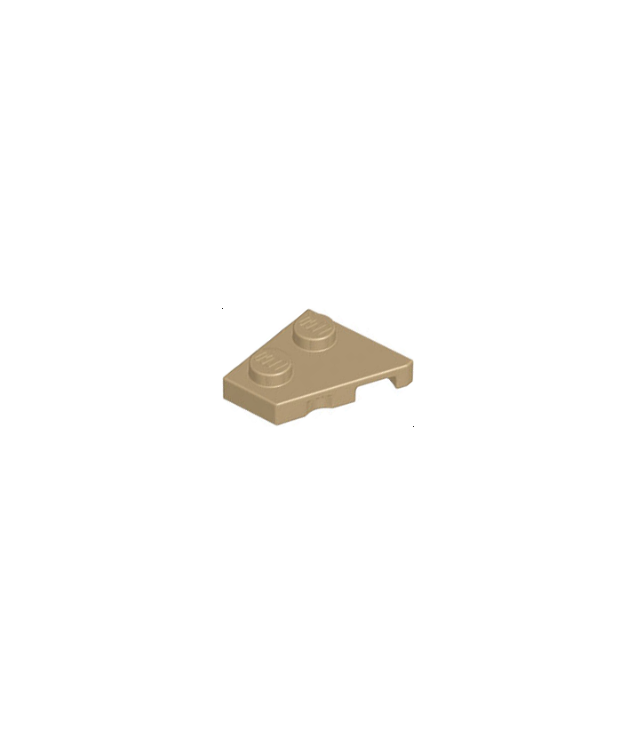LEGO - Wig, plaat 2 x 2 links - Dark Tan | N