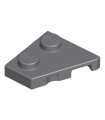 LEGO - Wig, plaat 2 x 2 links - Dark Bluish Gray | N - Thumbnail