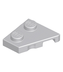LEGO - Wig, plaat 2 x 2 links - Light Bluish Gray | N - Thumbnail