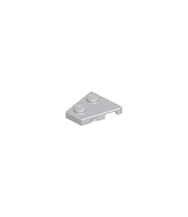 LEGO - Wig, plaat 2 x 2 links - Light Bluish Gray | N