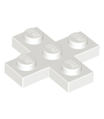 LEGO - Plaat, gemodificeerd 3 x 3 kruisvorm - White | N - Thumbnail