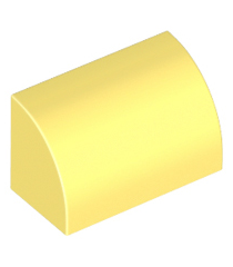 LEGO - Helling, gebogen 1 x 2 - Bright Light Yellow | N - Thumbnail