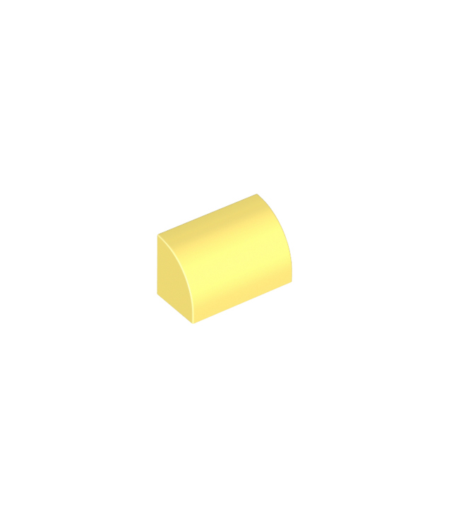 LEGO - Helling, gebogen 1 x 2 - Bright Light Yellow | N