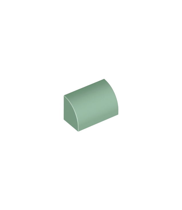 LEGO - Helling, gebogen 1 x 2 - Sand Green | N