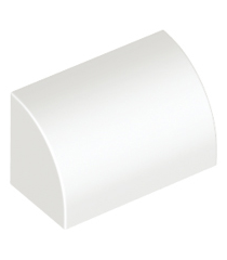 LEGO - Helling, gebogen 1 x 2 - White | N - Thumbnail