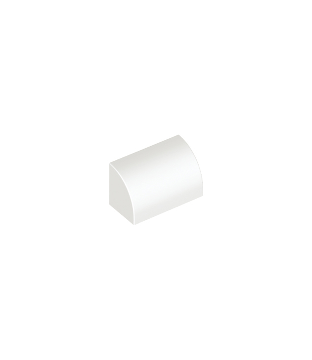 LEGO - Helling, gebogen 1 x 2 - White | N