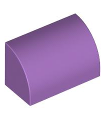 LEGO - Helling, gebogen 1 x 2 - Medium Lavender | N - Thumbnail